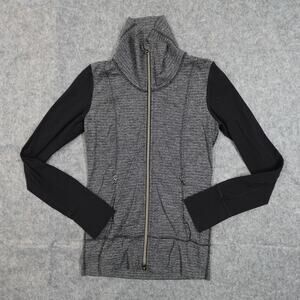 Lululemon Jacket Womens 2 Daily Yoga Full Zip Athleisure Yoga Run Gym Black